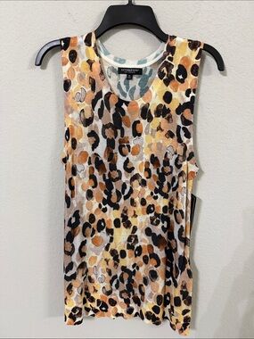 Liverpool Watercolor Leopard Print Tank Top